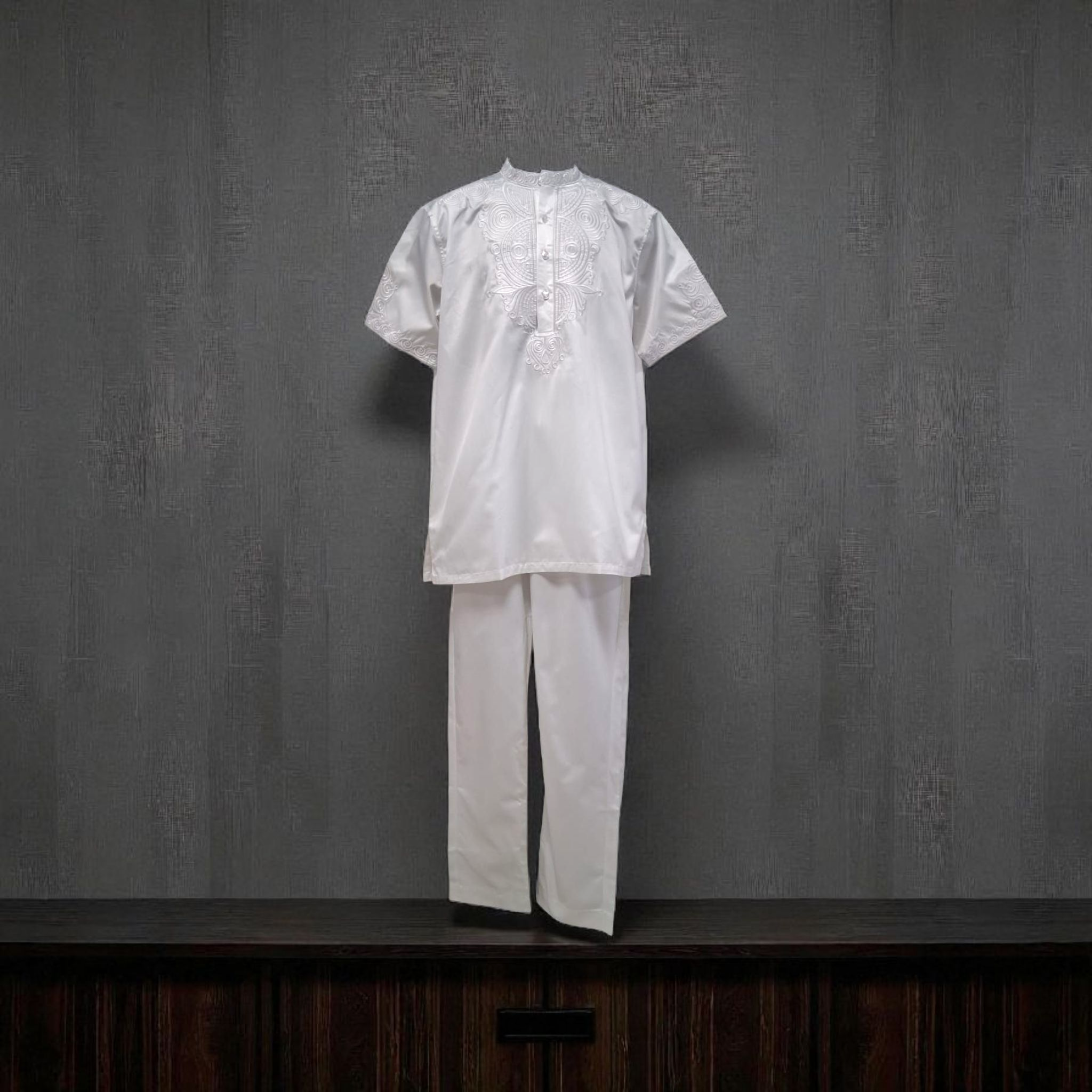 Set Hombre manga corta cuello chino