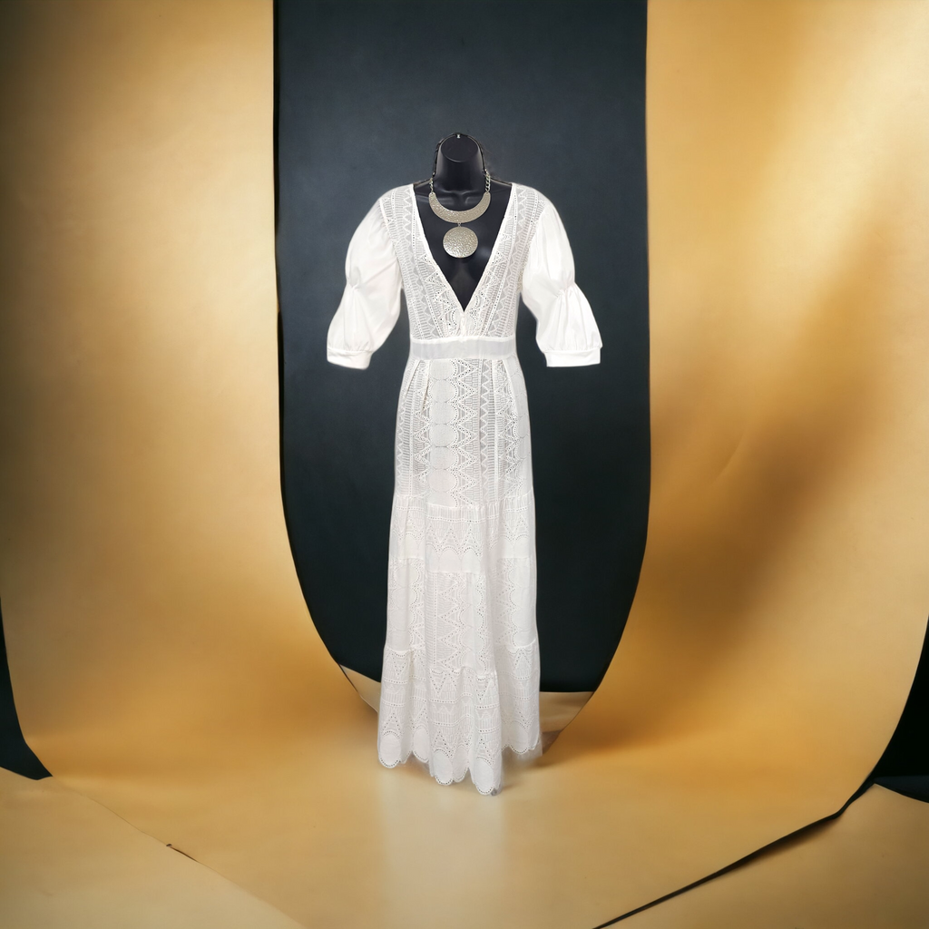 Traje largo Escote V