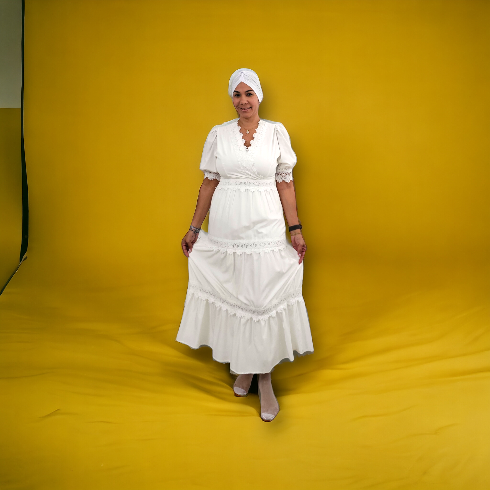 Traje largo con Puntilla