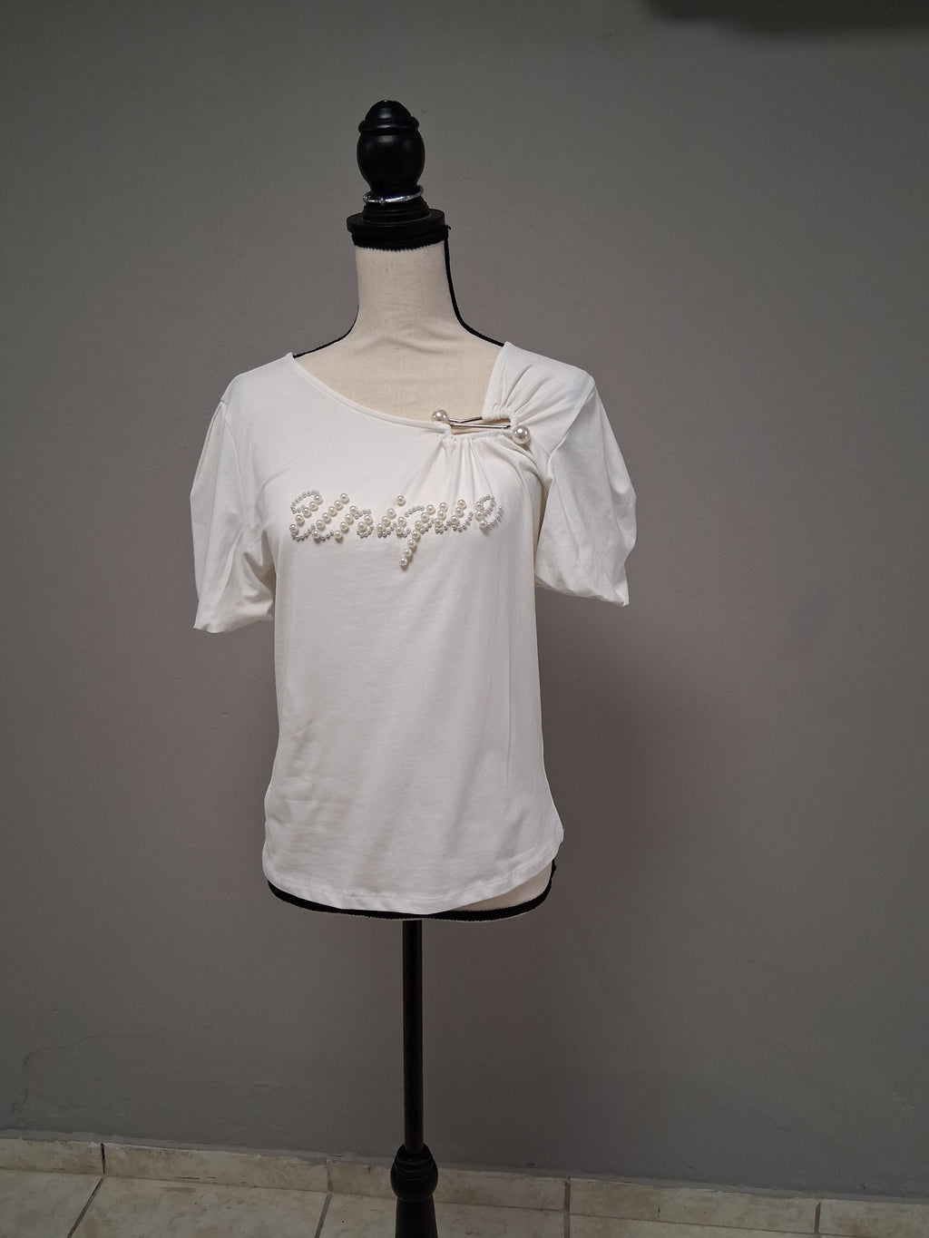 Blusa Bombacho y Perlas