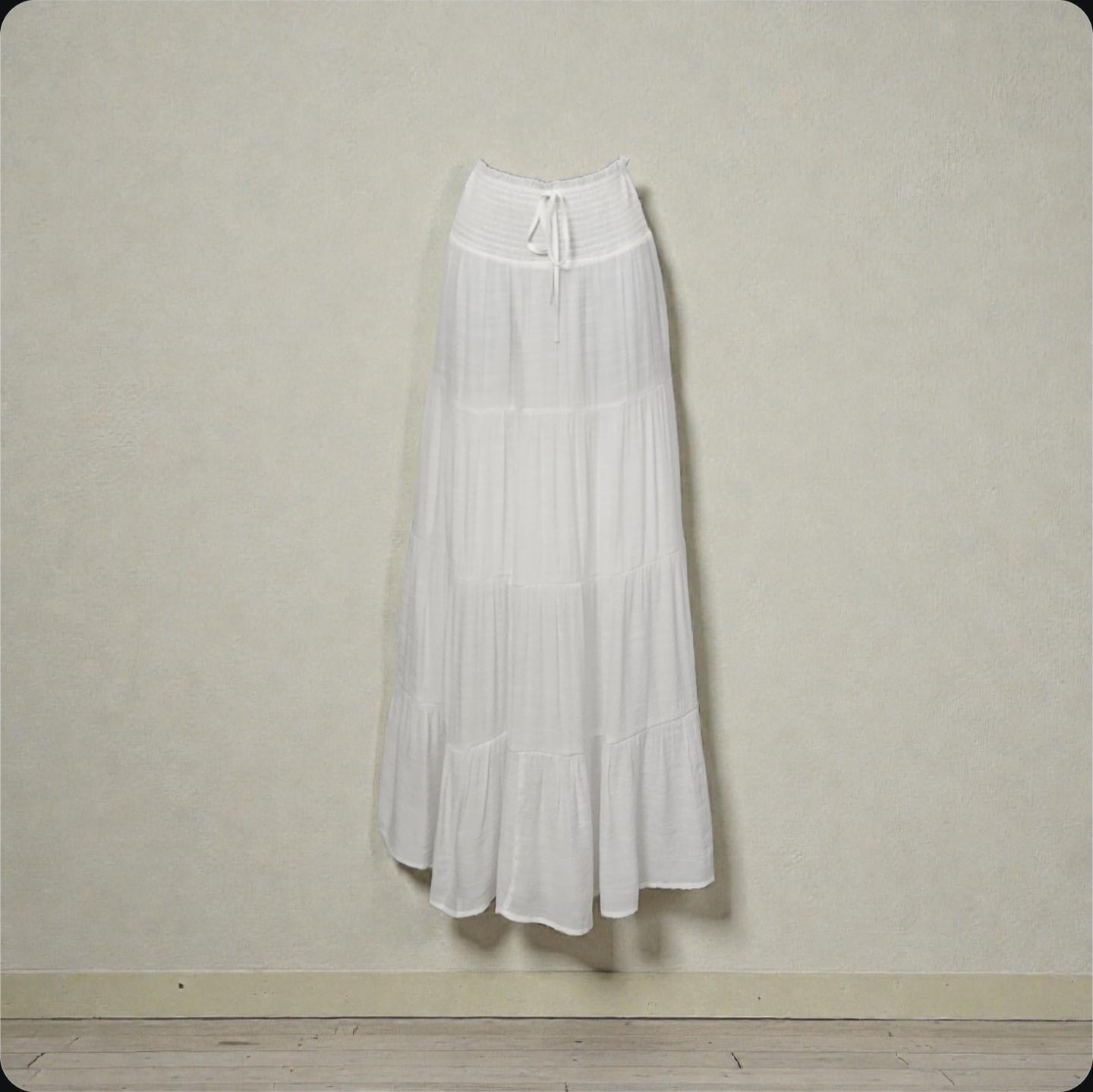 Falda blanca faja elástico
